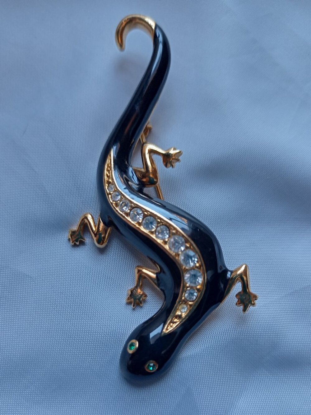 Avon Black Salamander Brooch